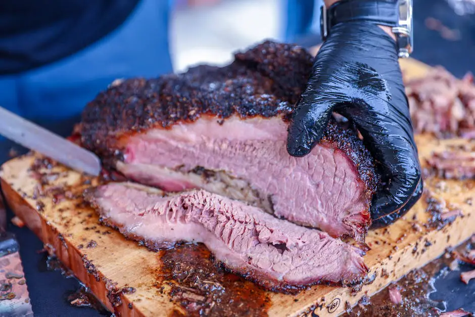 An image of a perfectly cooked brisket with a caramelized crust.
