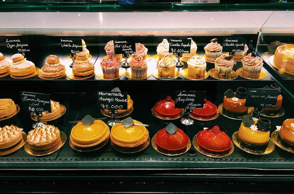 A variety of Costco cakes displayed in a bakery department, showcasing their flavors and designs for different occasions