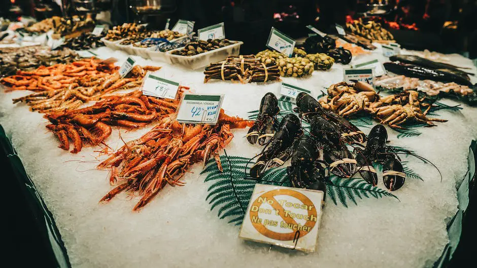 An image of diverse seafood products on display, symbolizing Costco's commitment to providing a wide selection of sustainably sourced seafood.