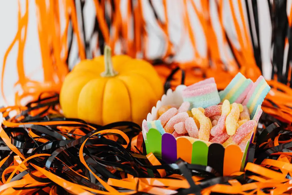 Image of various Halloween candies in a container