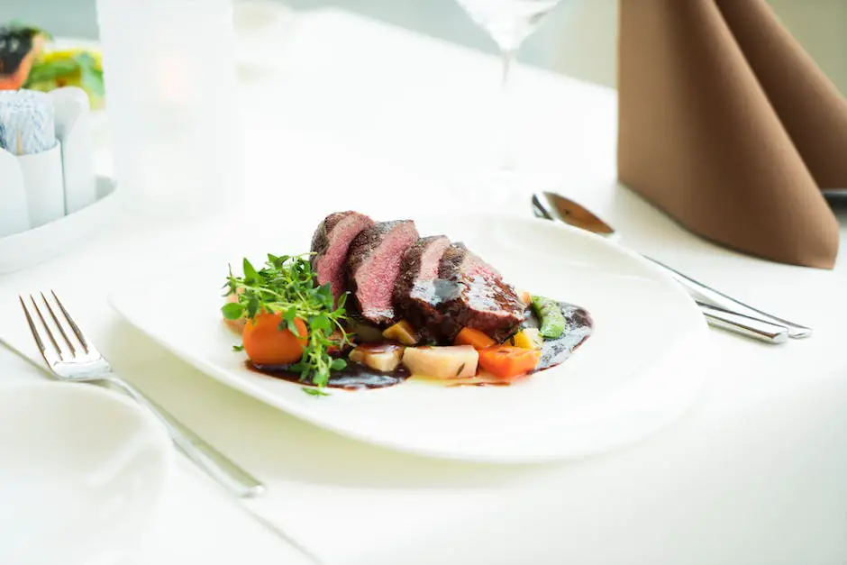 A deliciously cooked skirt steak, glistening with juices and surrounded by vibrant vegetables.