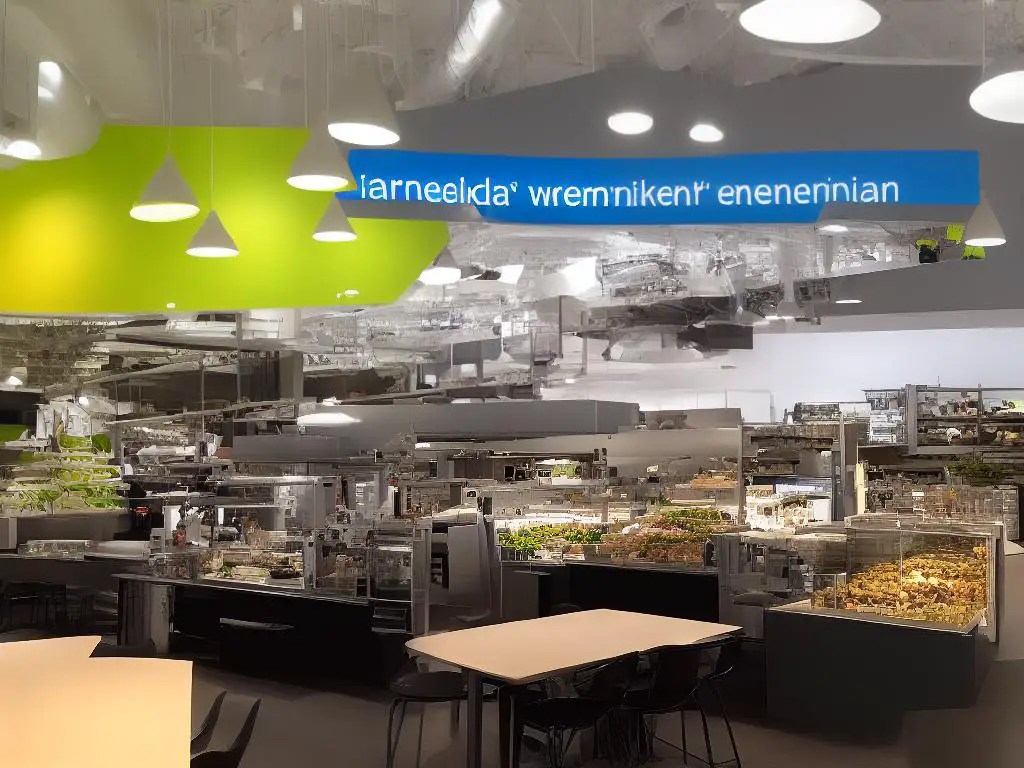 The IKEA Restaurant Edmonton is very environmentally friendly by reducing waste and using local and sustainable ingredients.